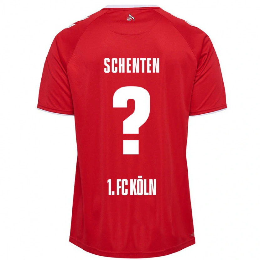 Danxen Børn Fynn Schenten #0 Rød Hvid Udebane Spillertrøjer 2024/25 Trøje T-Shirt