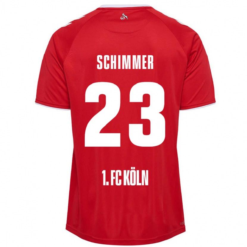 Danxen Børn Marleen Schimmer #23 Rød Hvid Udebane Spillertrøjer 2024/25 Trøje T-Shirt