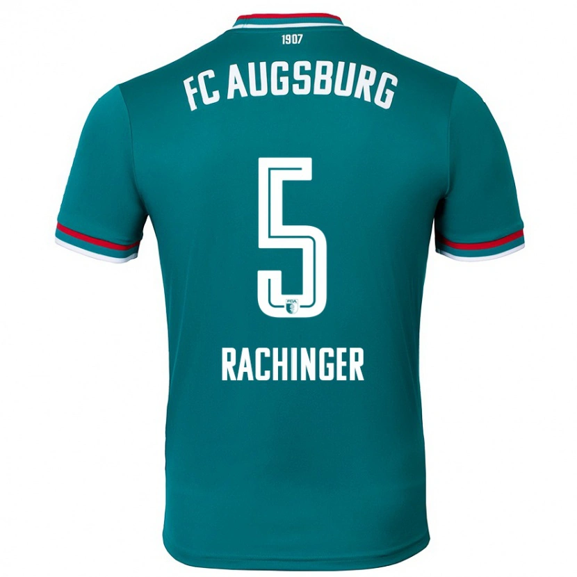 Danxen Børn Lorenz Rachinger #5 Mørkegrøn Udebane Spillertrøjer 2024/25 Trøje T-Shirt