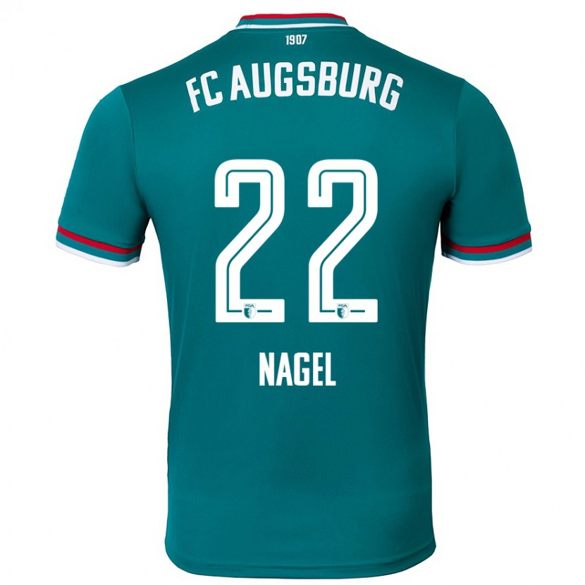 Danxen Børn Timo Nagel #22 Mørkegrøn Udebane Spillertrøjer 2024/25 Trøje T-Shirt