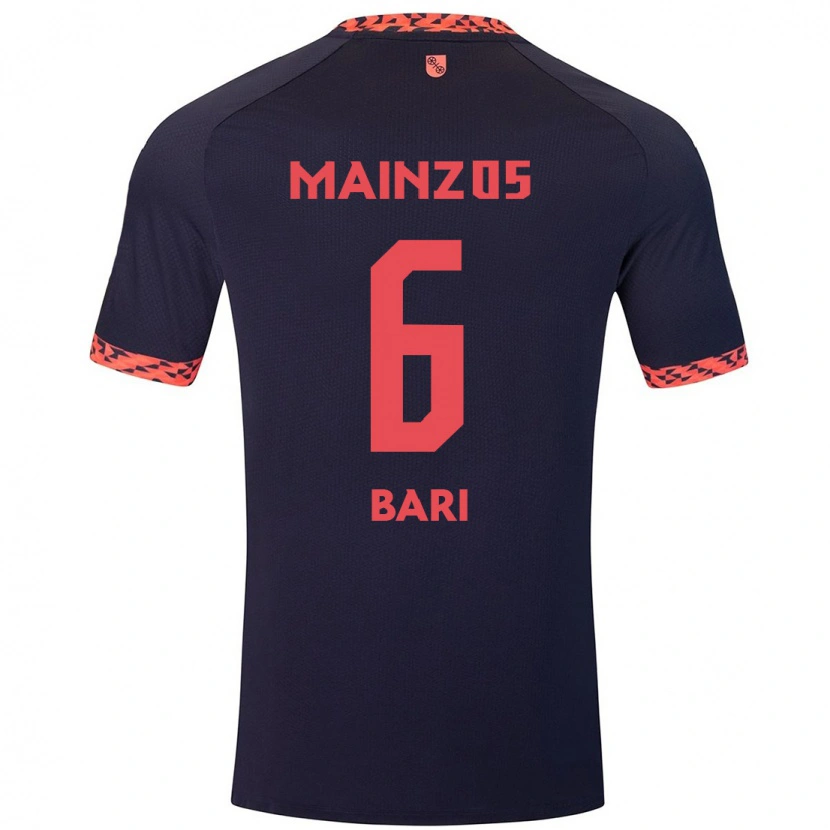 Danxen Børn Lorena Bari #6 Blå Koralrød Udebane Spillertrøjer 2024/25 Trøje T-Shirt