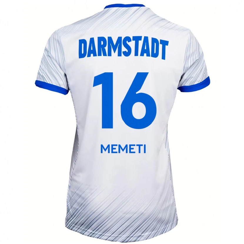 Danxen Børn Dilon Memeti #16 Hvid Blå Udebane Spillertrøjer 2024/25 Trøje T-Shirt
