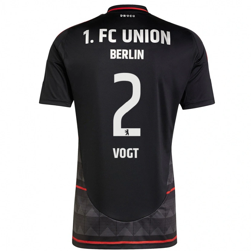 Danxen Børn Kevin Vogt #2 Sort Udebane Spillertrøjer 2024/25 Trøje T-Shirt