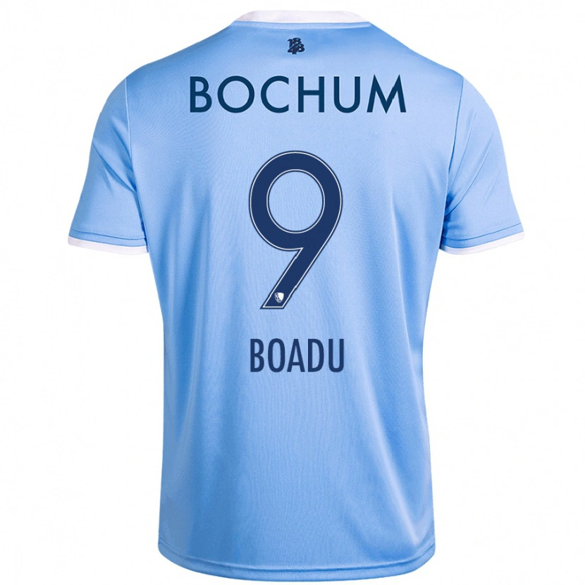 Danxen Børn Myron Boadu #9 Himmelblå Udebane Spillertrøjer 2024/25 Trøje T-Shirt