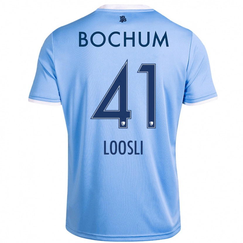 Danxen Børn Noah Loosli #41 Himmelblå Udebane Spillertrøjer 2024/25 Trøje T-Shirt