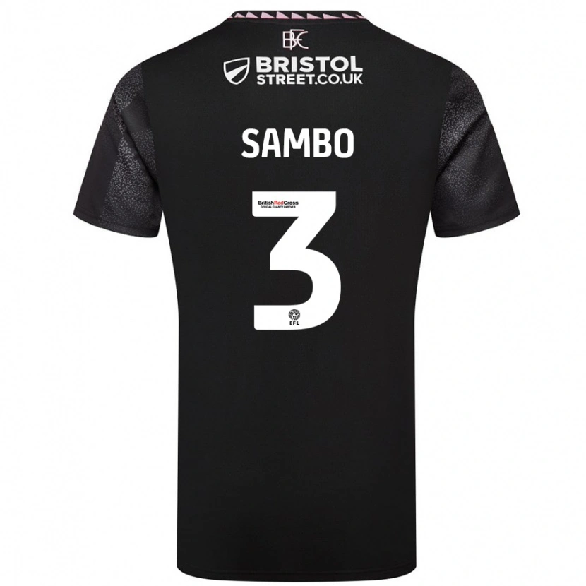 Danxen Børn Shurandy Sambo #3 Sort Udebane Spillertrøjer 2024/25 Trøje T-Shirt