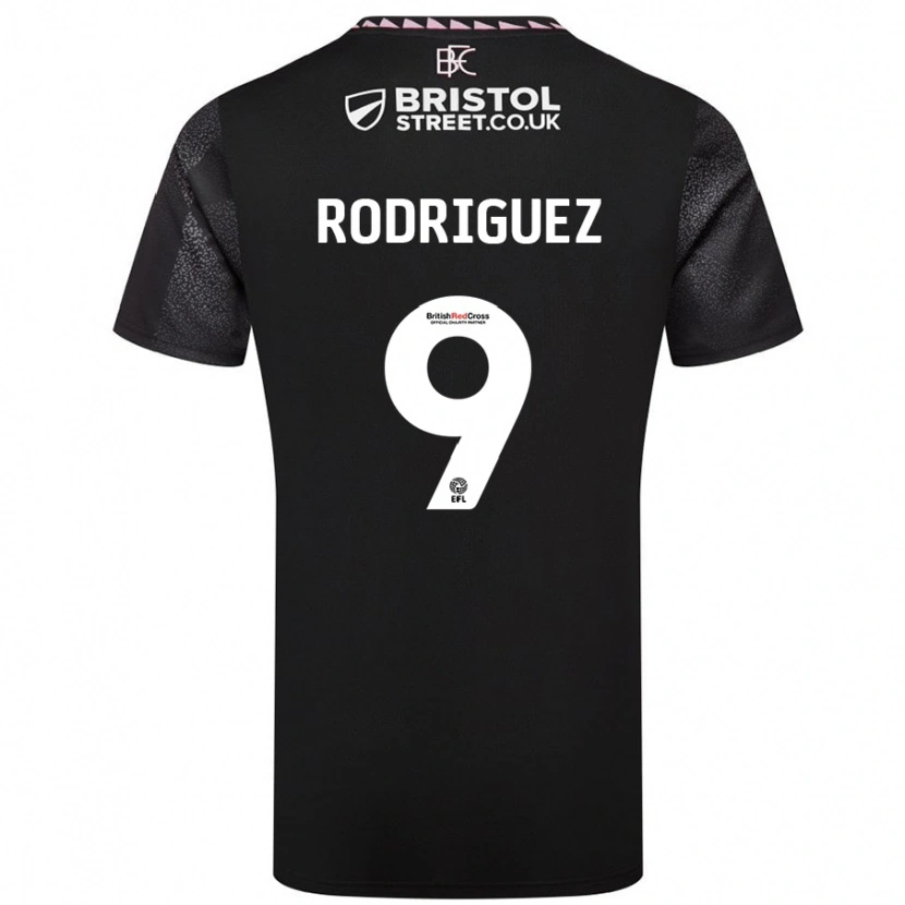 Danxen Børn Jay Rodríguez #9 Sort Udebane Spillertrøjer 2024/25 Trøje T-Shirt