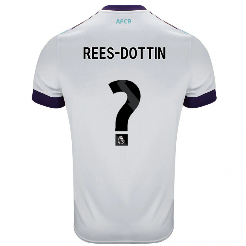 Danxen Børn Remy Rees-Dottin #0 Hvid Grøn Lilla Udebane Spillertrøjer 2024/25 Trøje T-Shirt