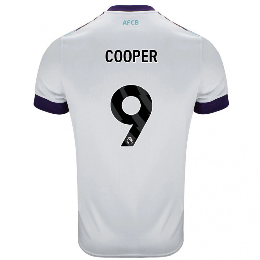Danxen Børn Lucy Cooper #9 Hvid Grøn Lilla Udebane Spillertrøjer 2024/25 Trøje T-Shirt
