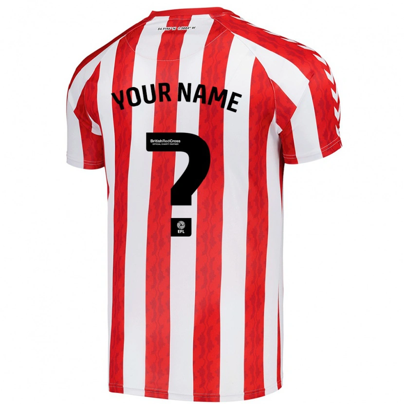 Danxen Mænd Dit Navn #0 Rød Hvid Hjemmebane Spillertrøjer 2024/25 Trøje T-Shirt
