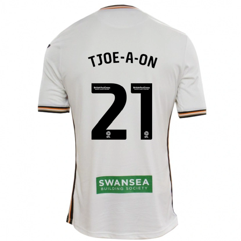 Danxen Mænd Nathan Tjoe-A-On #21 Hvid Hjemmebane Spillertrøjer 2024/25 Trøje T-Shirt