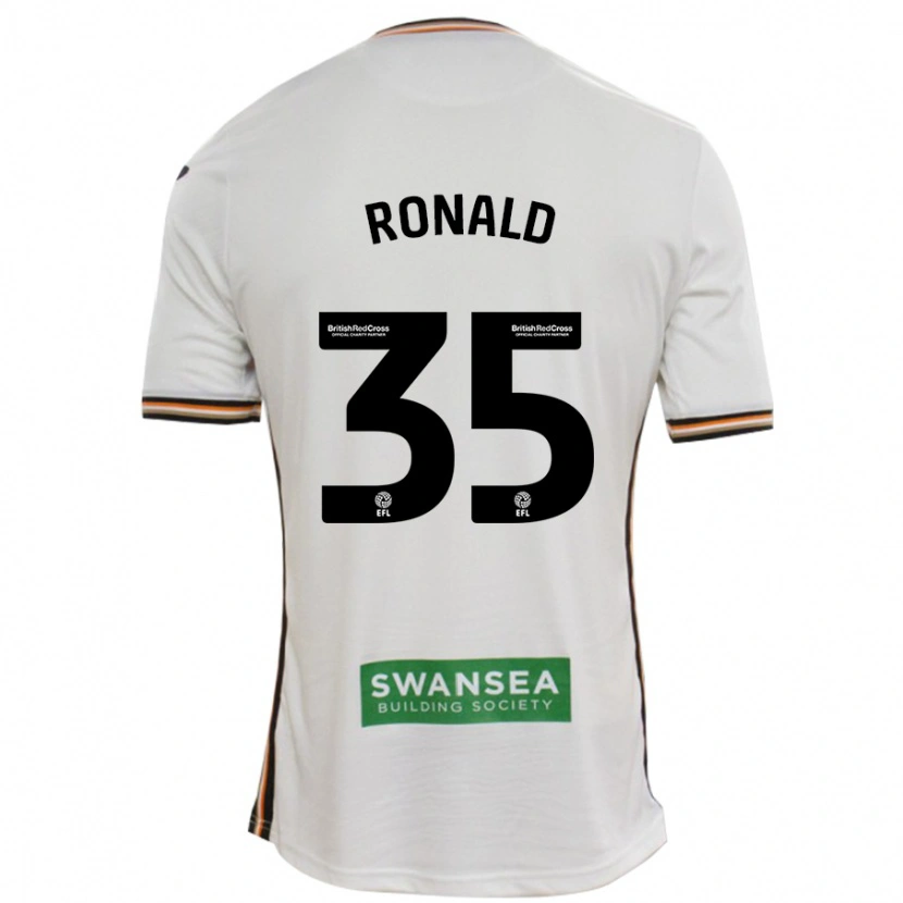 Danxen Mænd Ronald #35 Hvid Hjemmebane Spillertrøjer 2024/25 Trøje T-Shirt