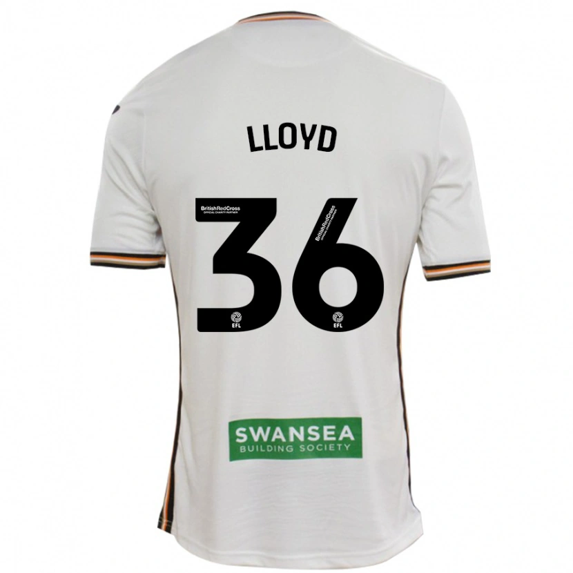 Danxen Mænd Ben Lloyd #36 Hvid Hjemmebane Spillertrøjer 2024/25 Trøje T-Shirt