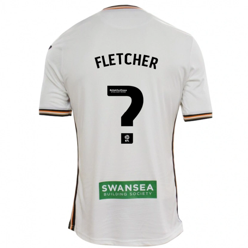 Danxen Mænd Kristian Fletcher #0 Hvid Hjemmebane Spillertrøjer 2024/25 Trøje T-Shirt