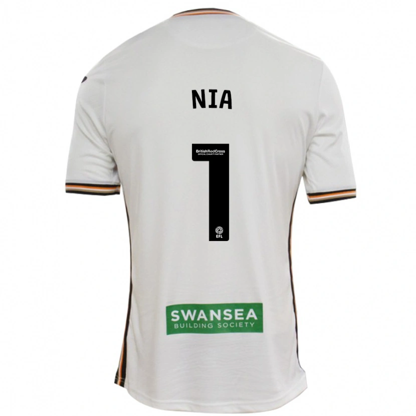 Danxen Mænd Ffion Rees Nia #1 Hvid Hjemmebane Spillertrøjer 2024/25 Trøje T-Shirt