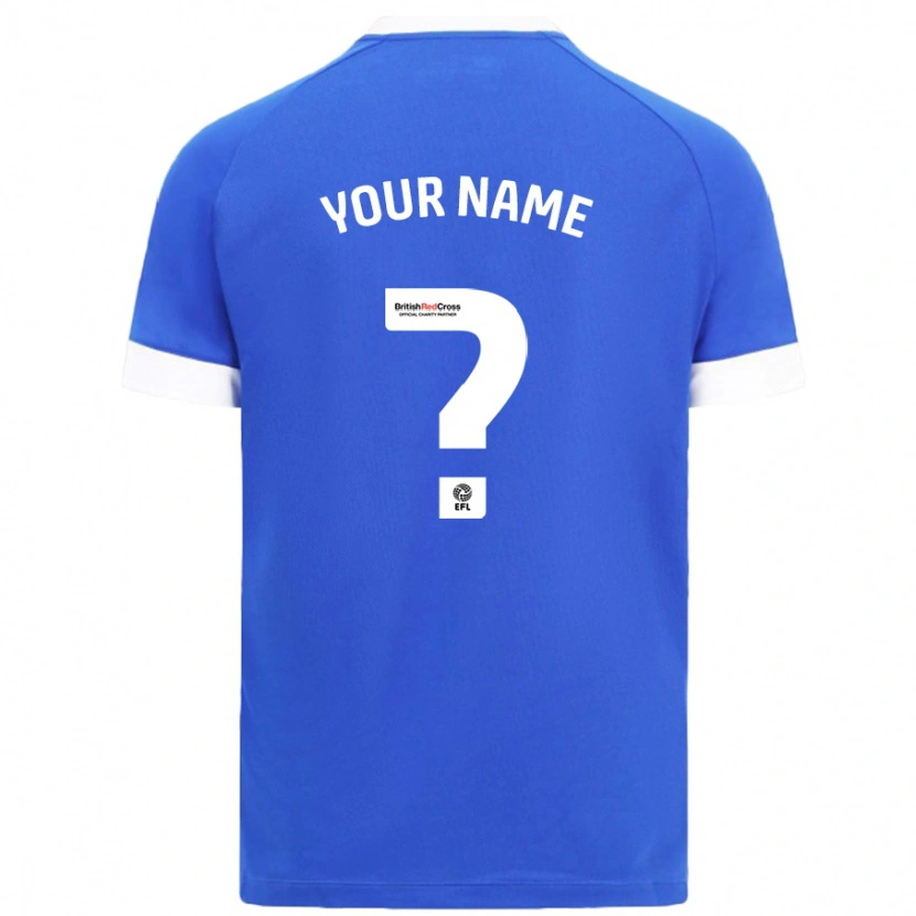 Danxen Mænd Dit Navn #0 Himmelblå Hjemmebane Spillertrøjer 2024/25 Trøje T-Shirt
