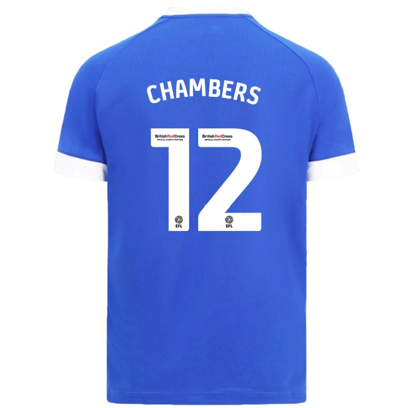 Danxen Mænd Calum Chambers #12 Himmelblå Hjemmebane Spillertrøjer 2024/25 Trøje T-Shirt