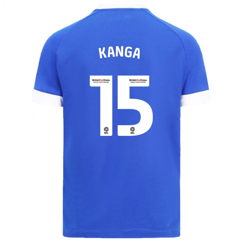 Danxen Mænd Wilfried Kanga #15 Himmelblå Hjemmebane Spillertrøjer 2024/25 Trøje T-Shirt