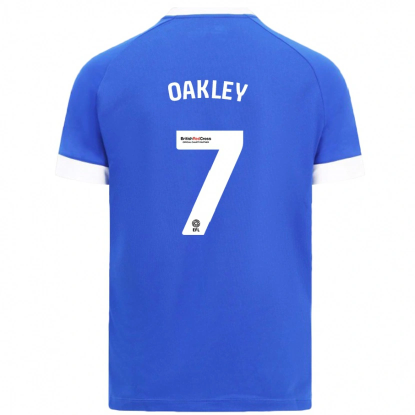 Danxen Mænd Rhianne Oakley #7 Himmelblå Hjemmebane Spillertrøjer 2024/25 Trøje T-Shirt