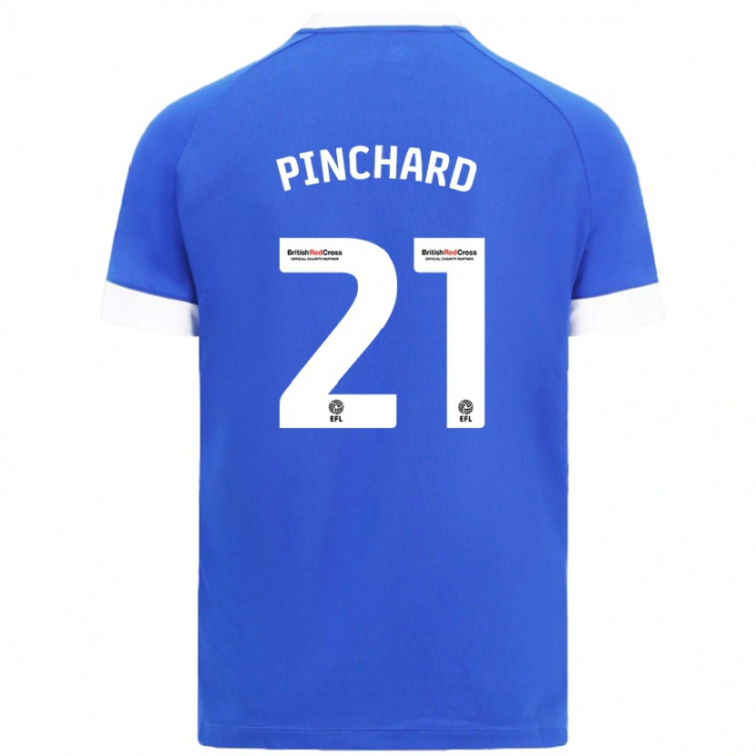 Danxen Mænd Cerys Pinchard #21 Himmelblå Hjemmebane Spillertrøjer 2024/25 Trøje T-Shirt