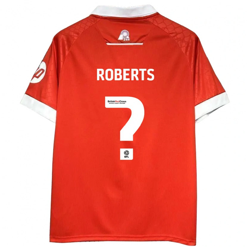 Danxen Mænd Hari Roberts #0 Rød Hvid Hjemmebane Spillertrøjer 2024/25 Trøje T-Shirt