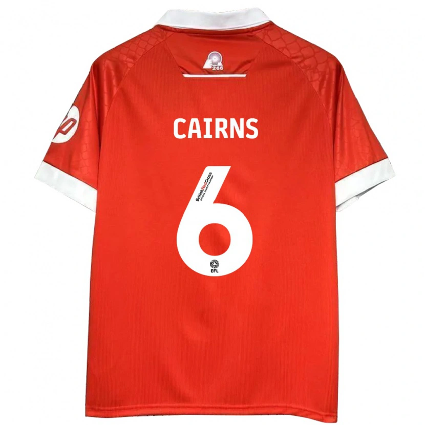 Danxen Mænd Brooke Cairns #6 Rød Hvid Hjemmebane Spillertrøjer 2024/25 Trøje T-Shirt