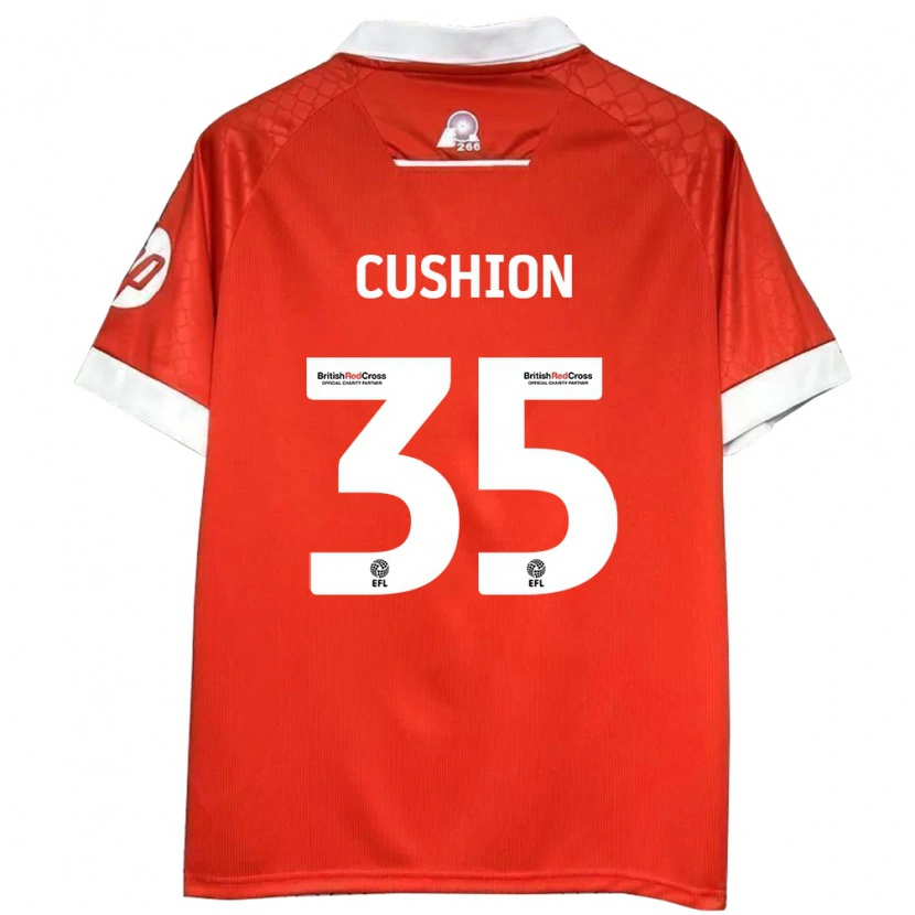 Danxen Mænd Owen Cushion #35 Rød Hvid Hjemmebane Spillertrøjer 2024/25 Trøje T-Shirt