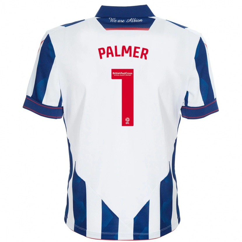 Danxen Mænd Alex Palmer #1 Hvid Mørkeblå Hjemmebane Spillertrøjer 2024/25 Trøje T-Shirt