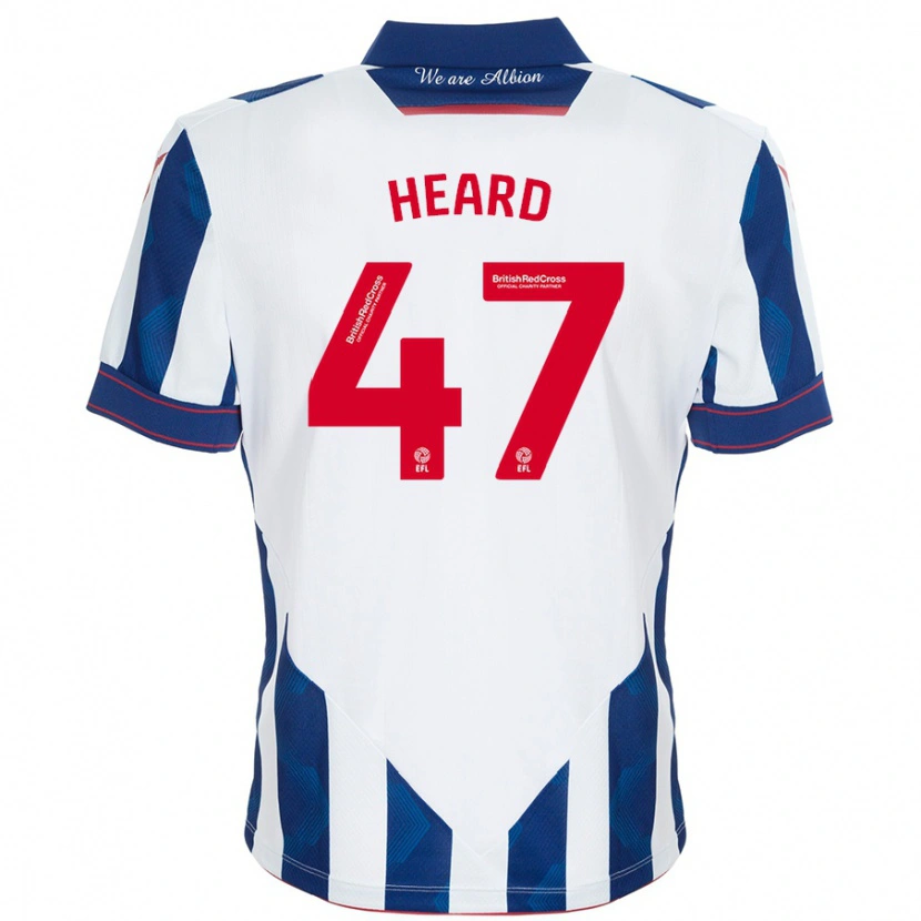 Danxen Mænd Fenton Heard #47 Hvid Mørkeblå Hjemmebane Spillertrøjer 2024/25 Trøje T-Shirt