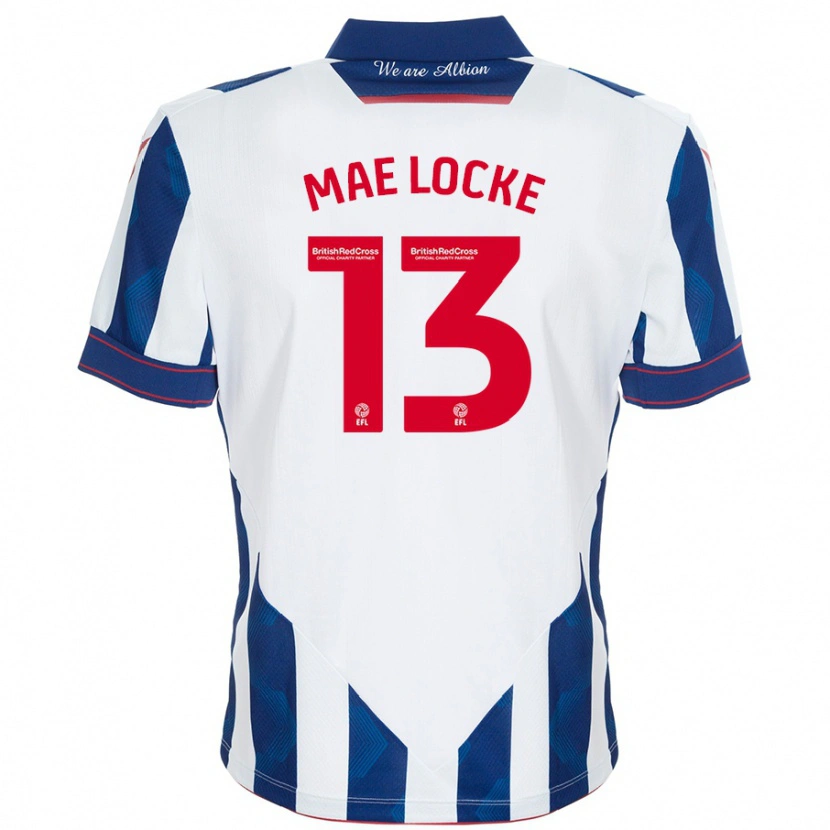 Danxen Mænd Ellie Mae Locke #13 Hvid Mørkeblå Hjemmebane Spillertrøjer 2024/25 Trøje T-Shirt