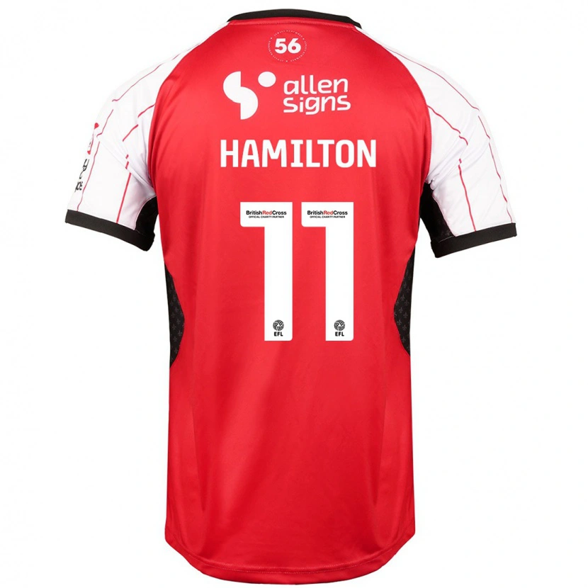 Danxen Mænd Ethan Hamilton #11 Hvid Hjemmebane Spillertrøjer 2024/25 Trøje T-Shirt