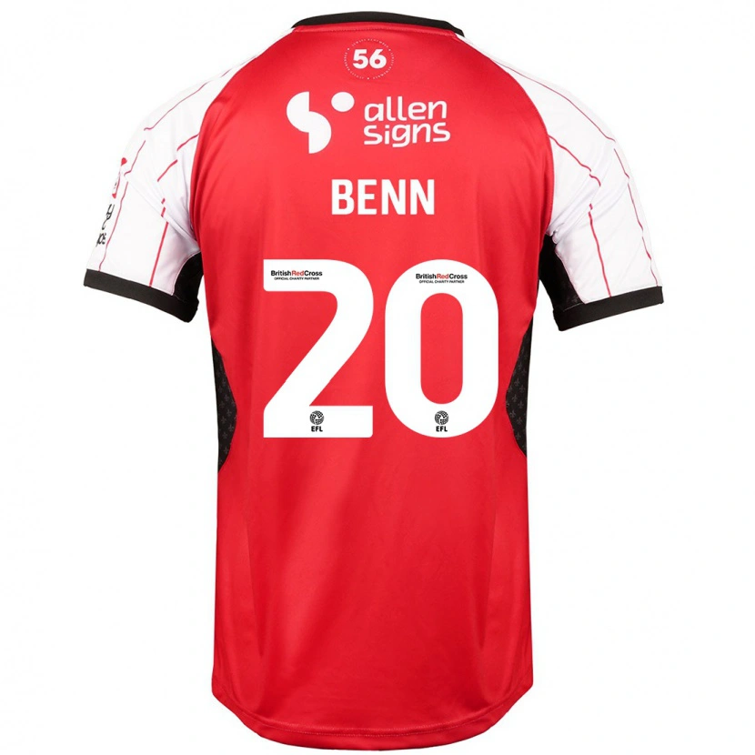 Danxen Mænd Jay Benn #20 Hvid Hjemmebane Spillertrøjer 2024/25 Trøje T-Shirt
