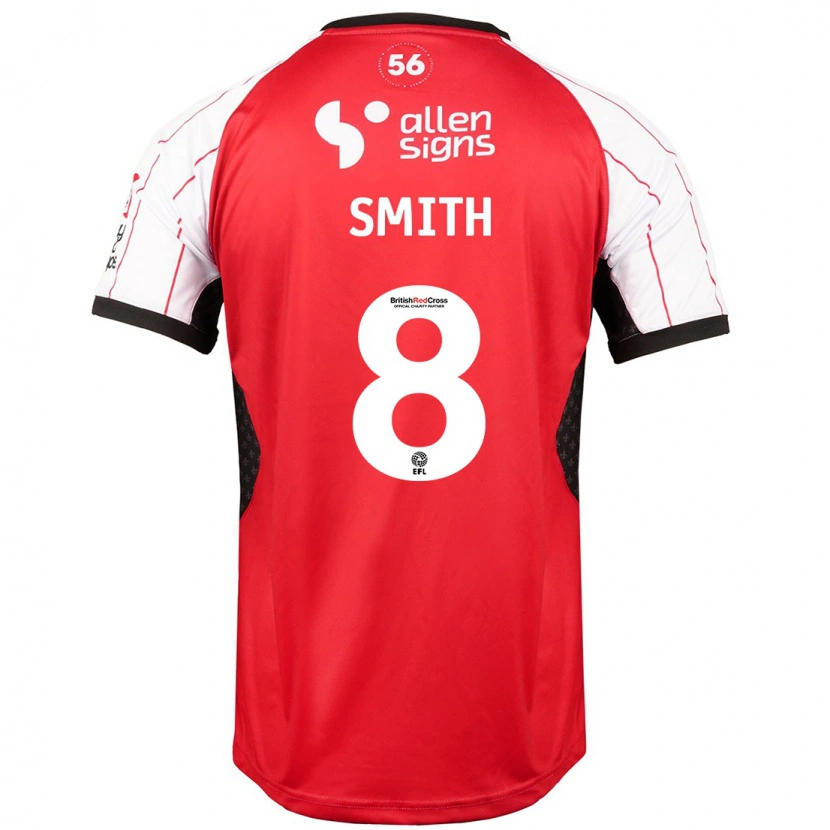 Danxen Mænd Alistair Smith #8 Hvid Hjemmebane Spillertrøjer 2024/25 Trøje T-Shirt