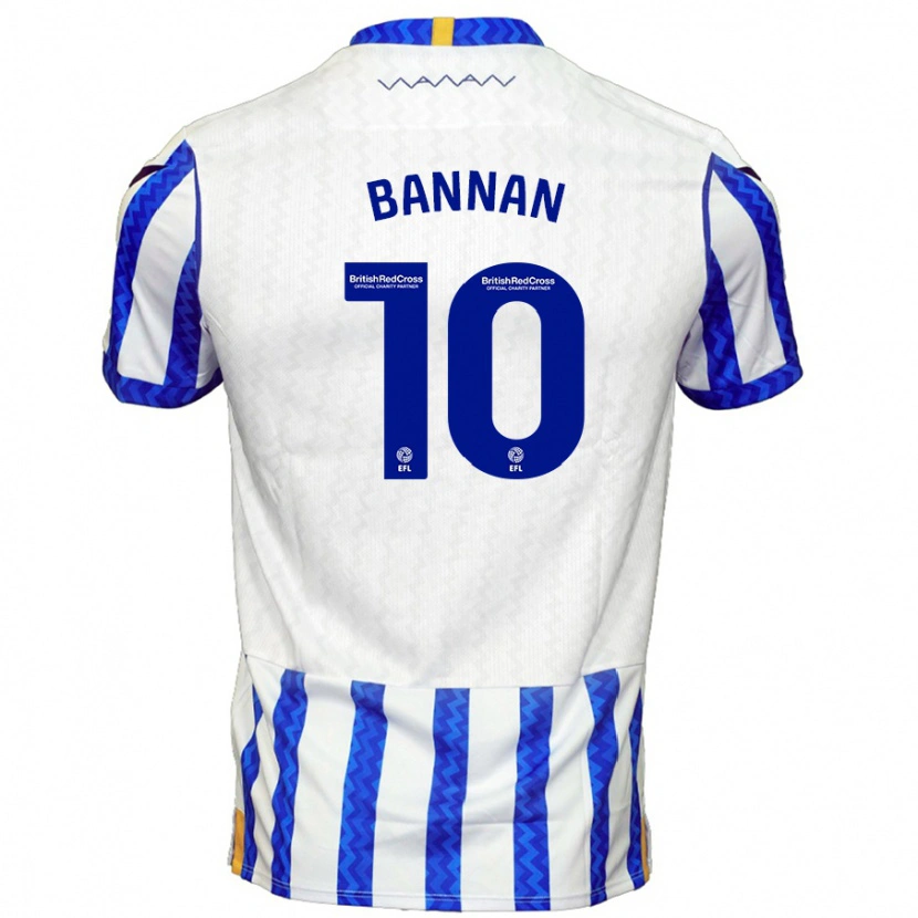 Danxen Mænd Barry Bannan #10 Blå Hvid Hjemmebane Spillertrøjer 2024/25 Trøje T-Shirt