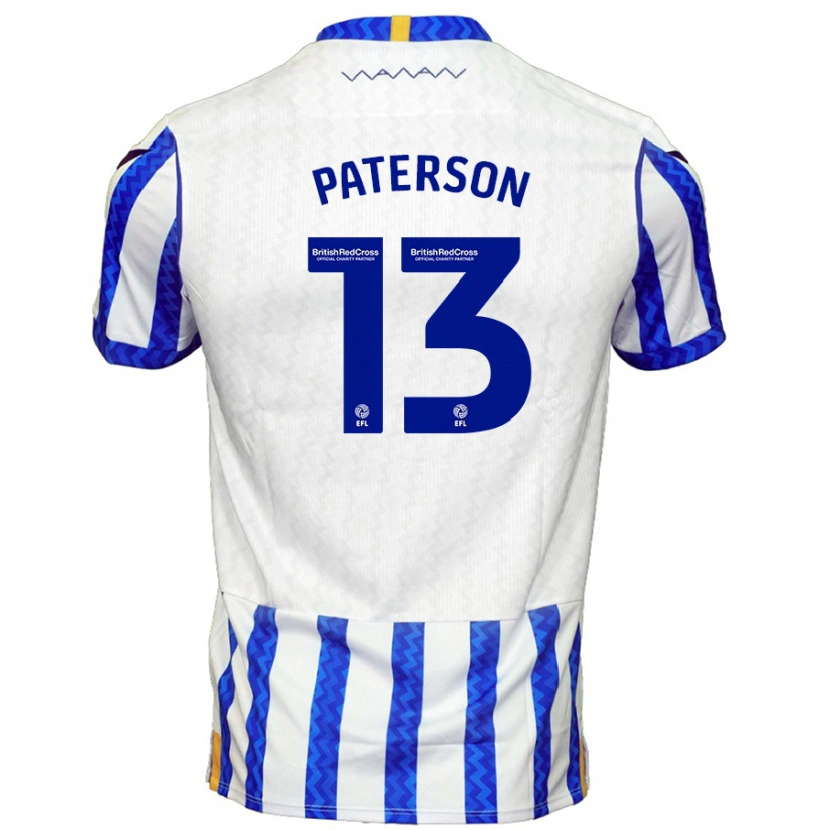 Danxen Mænd Callum Paterson #13 Blå Hvid Hjemmebane Spillertrøjer 2024/25 Trøje T-Shirt