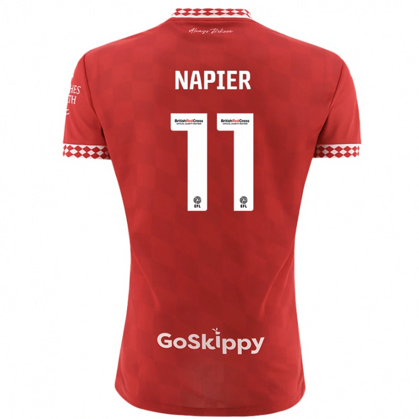 Danxen Mænd Jamie-Lee Napier #11 Rød Hjemmebane Spillertrøjer 2024/25 Trøje T-Shirt