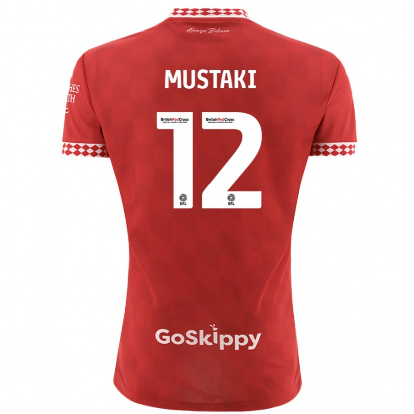 Danxen Mænd Chloe Mustaki #12 Rød Hjemmebane Spillertrøjer 2024/25 Trøje T-Shirt
