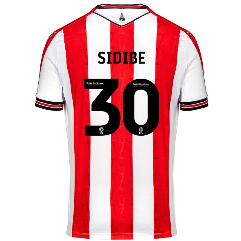 Danxen Mænd Souleymane Sidibe #30 Rød Hvid Hjemmebane Spillertrøjer 2024/25 Trøje T-Shirt