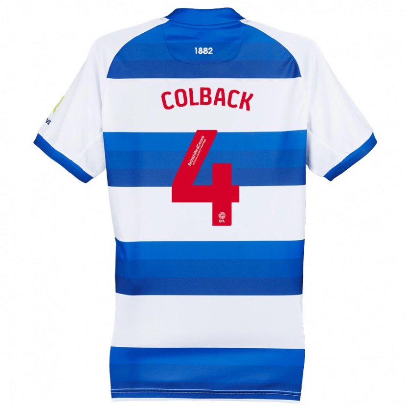 Danxen Mænd Jack Colback #4 Hvid Blå Hjemmebane Spillertrøjer 2024/25 Trøje T-Shirt