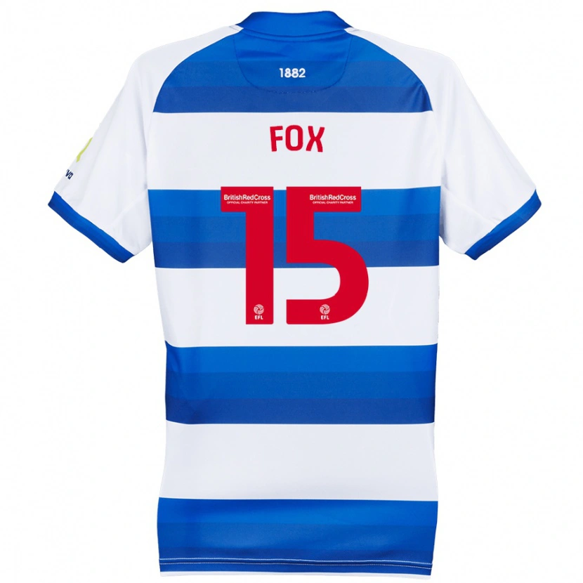 Danxen Mænd Morgan Fox #15 Hvid Blå Hjemmebane Spillertrøjer 2024/25 Trøje T-Shirt