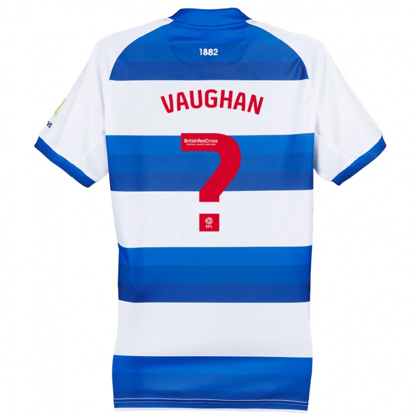 Danxen Mænd Rohan Vaughan #0 Hvid Blå Hjemmebane Spillertrøjer 2024/25 Trøje T-Shirt