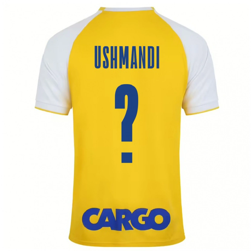 Danxen Mænd Anar Ushmandi #0 Gul Hvid Hjemmebane Spillertrøjer 2024/25 Trøje T-Shirt