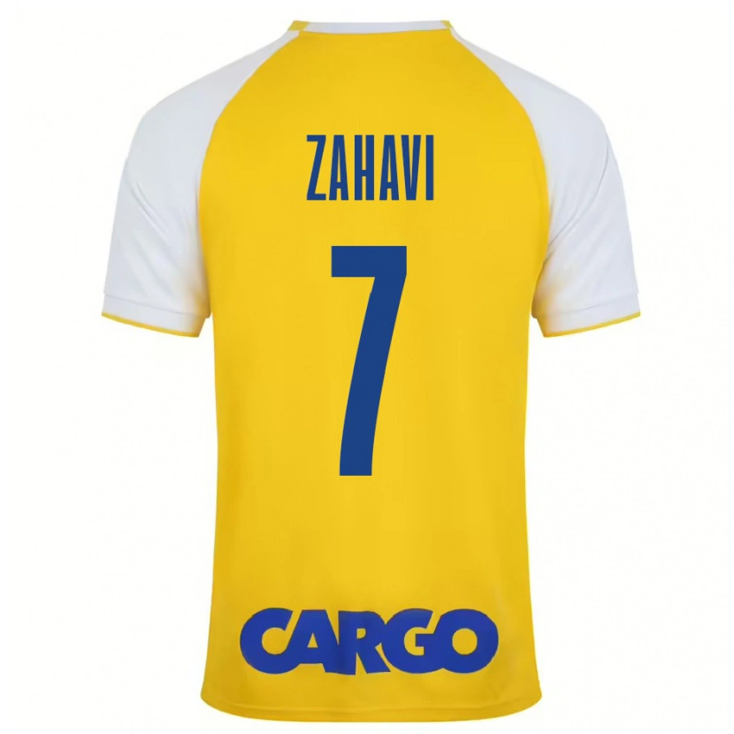 Danxen Mænd Eran Zahavi #7 Gul Hvid Hjemmebane Spillertrøjer 2024/25 Trøje T-Shirt