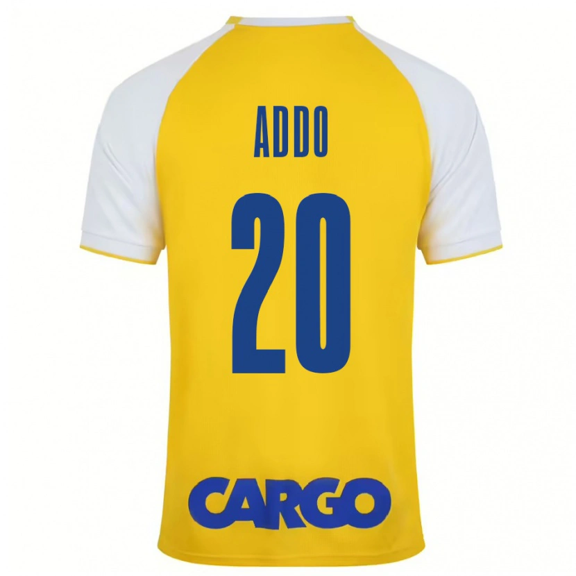 Danxen Mænd Henry Addo #20 Gul Hvid Hjemmebane Spillertrøjer 2024/25 Trøje T-Shirt