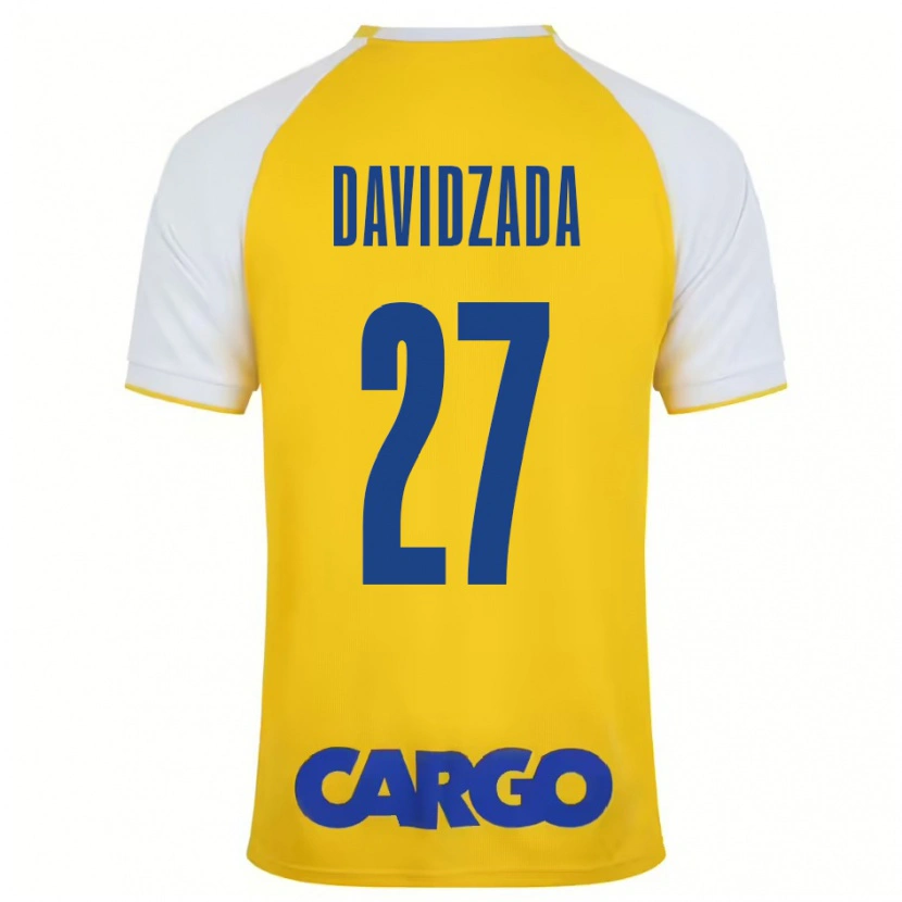 Danxen Mænd Ofir Davidzada #27 Gul Hvid Hjemmebane Spillertrøjer 2024/25 Trøje T-Shirt