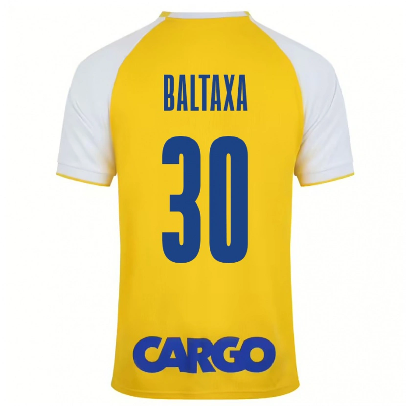 Danxen Mænd Matan Baltaxa #30 Gul Hvid Hjemmebane Spillertrøjer 2024/25 Trøje T-Shirt