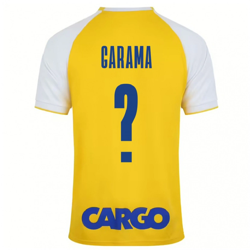 Danxen Mænd Ben Garama #0 Gul Hvid Hjemmebane Spillertrøjer 2024/25 Trøje T-Shirt