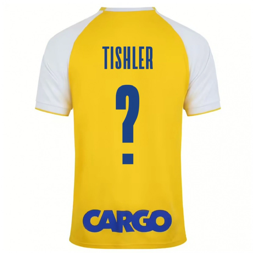 Danxen Mænd Daniel Tishler #0 Gul Hvid Hjemmebane Spillertrøjer 2024/25 Trøje T-Shirt
