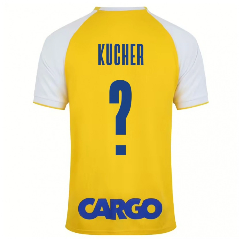 Danxen Mænd Yahonatan Kucher #0 Gul Hvid Hjemmebane Spillertrøjer 2024/25 Trøje T-Shirt