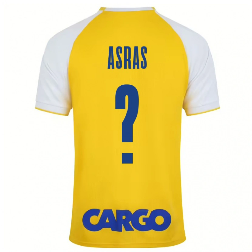 Danxen Mænd Lotem Asras #0 Gul Hvid Hjemmebane Spillertrøjer 2024/25 Trøje T-Shirt